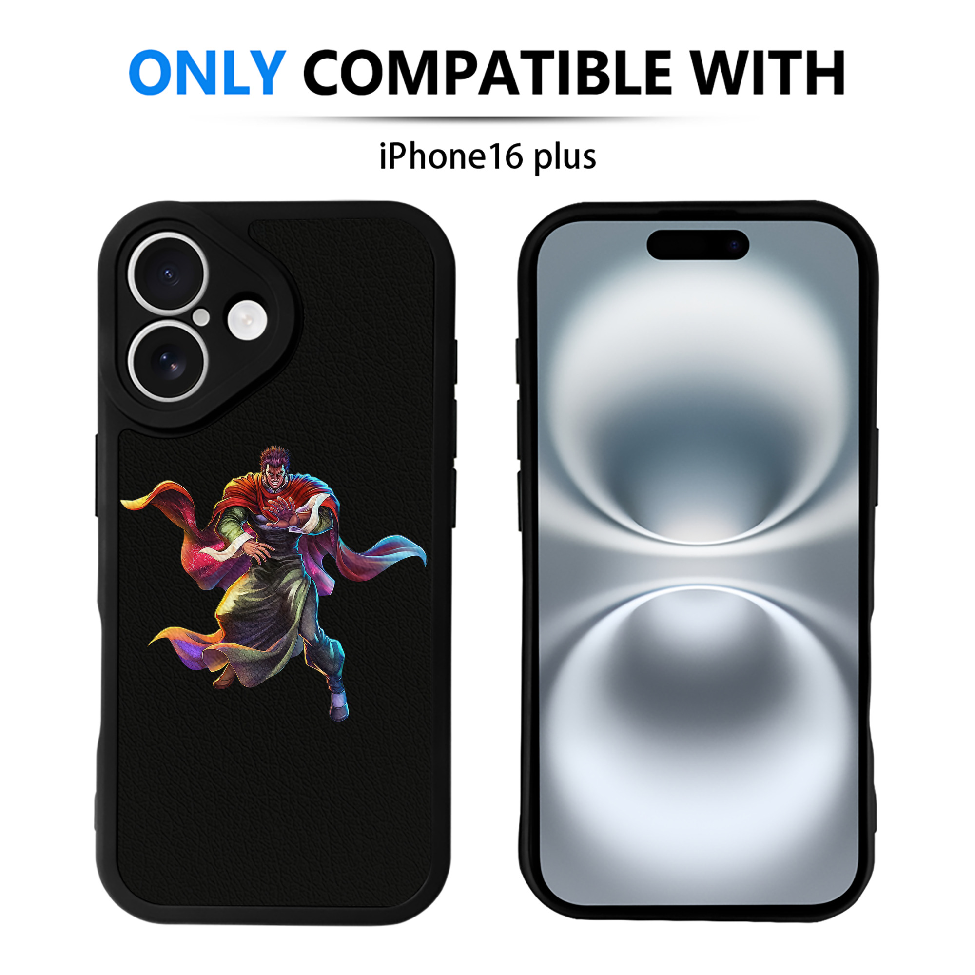 （画像用） 北斗の拳 Fist of the North Star 【iPhone 16シリーズ対応】シリコンスマホケース（レザー調） 材質：シリコン